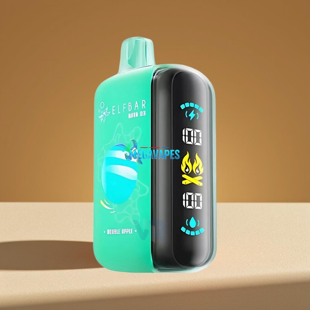 ELF BAR RAYA D3 25000 Puffs 23ml 5% Rechargeable Disposable Vape Double Apple