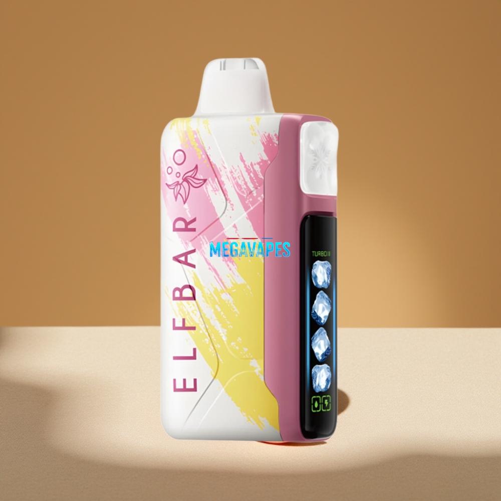 Elf Bar Ice King 40000 Puffs Peach+ Rechargeable Disposable Vape with LCD & Dual Airflow