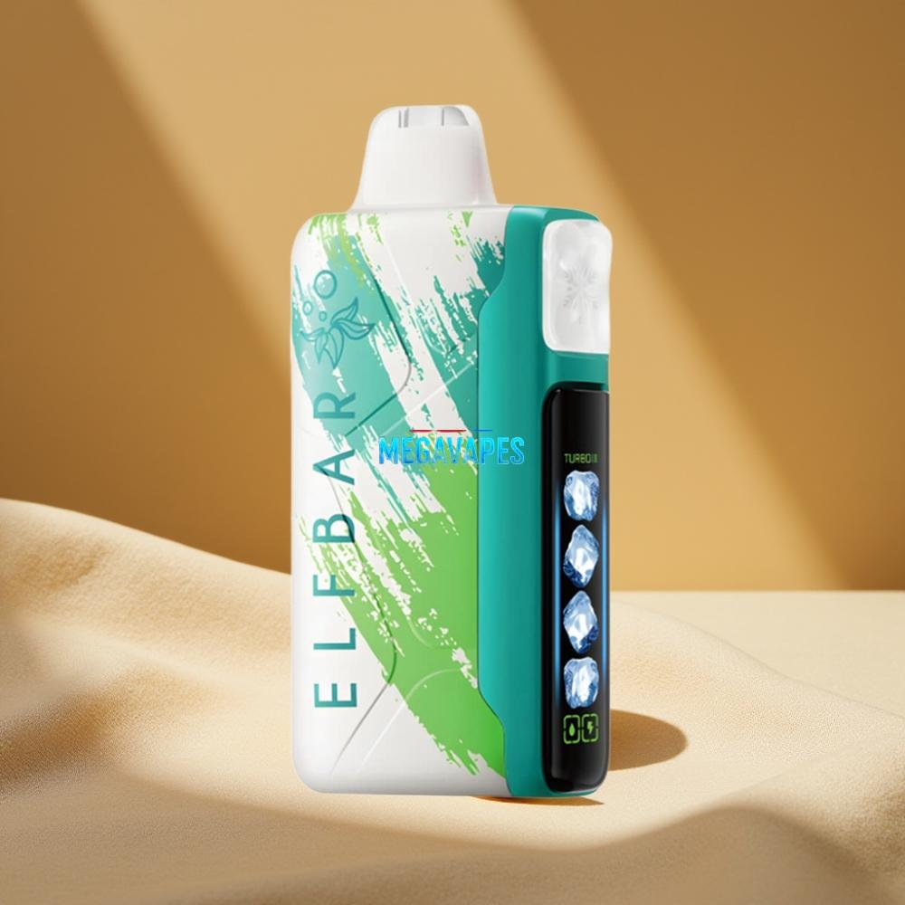 Elf Bar Ice King 40000 Puffs Rechargeable Disposable Vape with Adjustable Cooling Sour Apple Ice