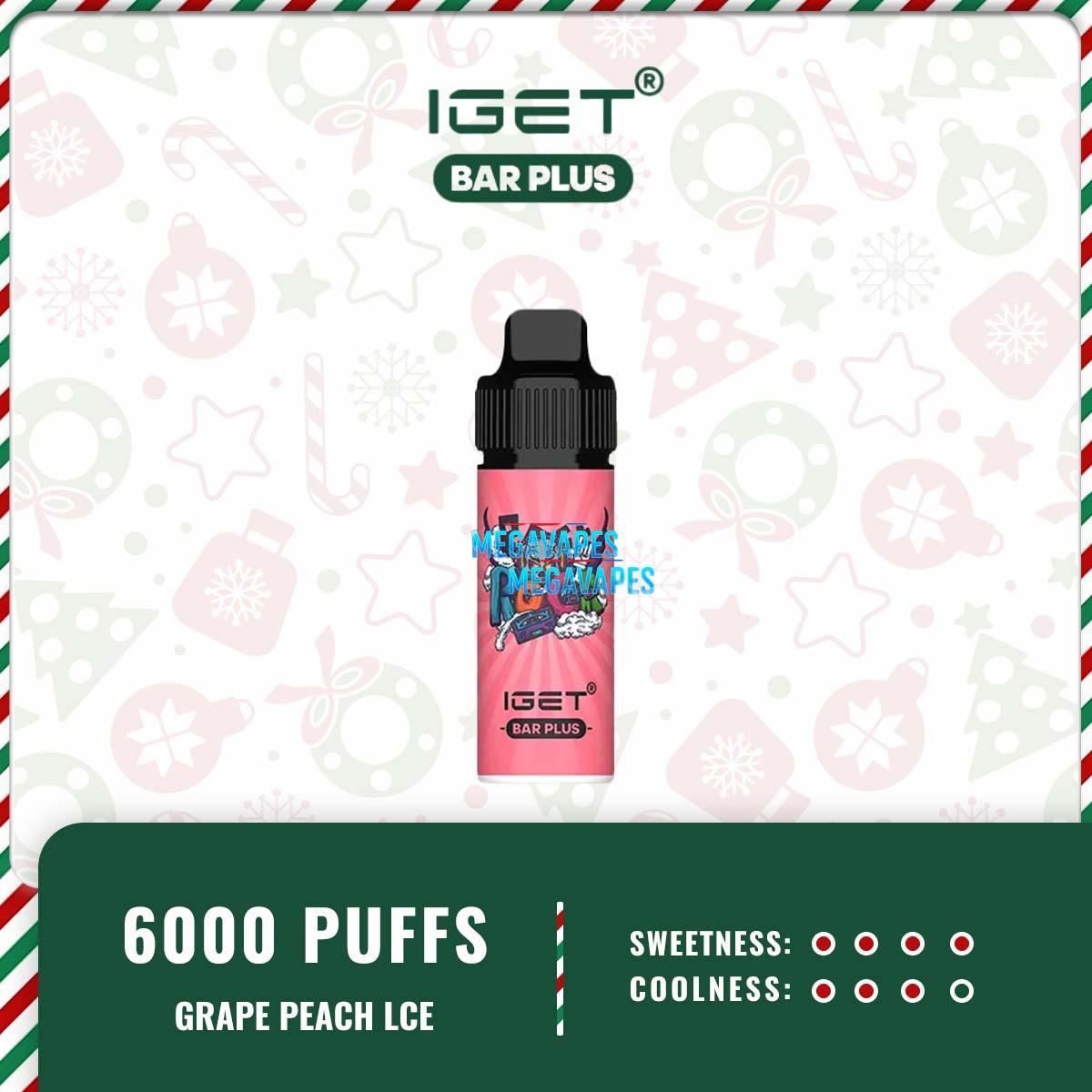IGET BAR PLUS - GRAPE PEACH ICE