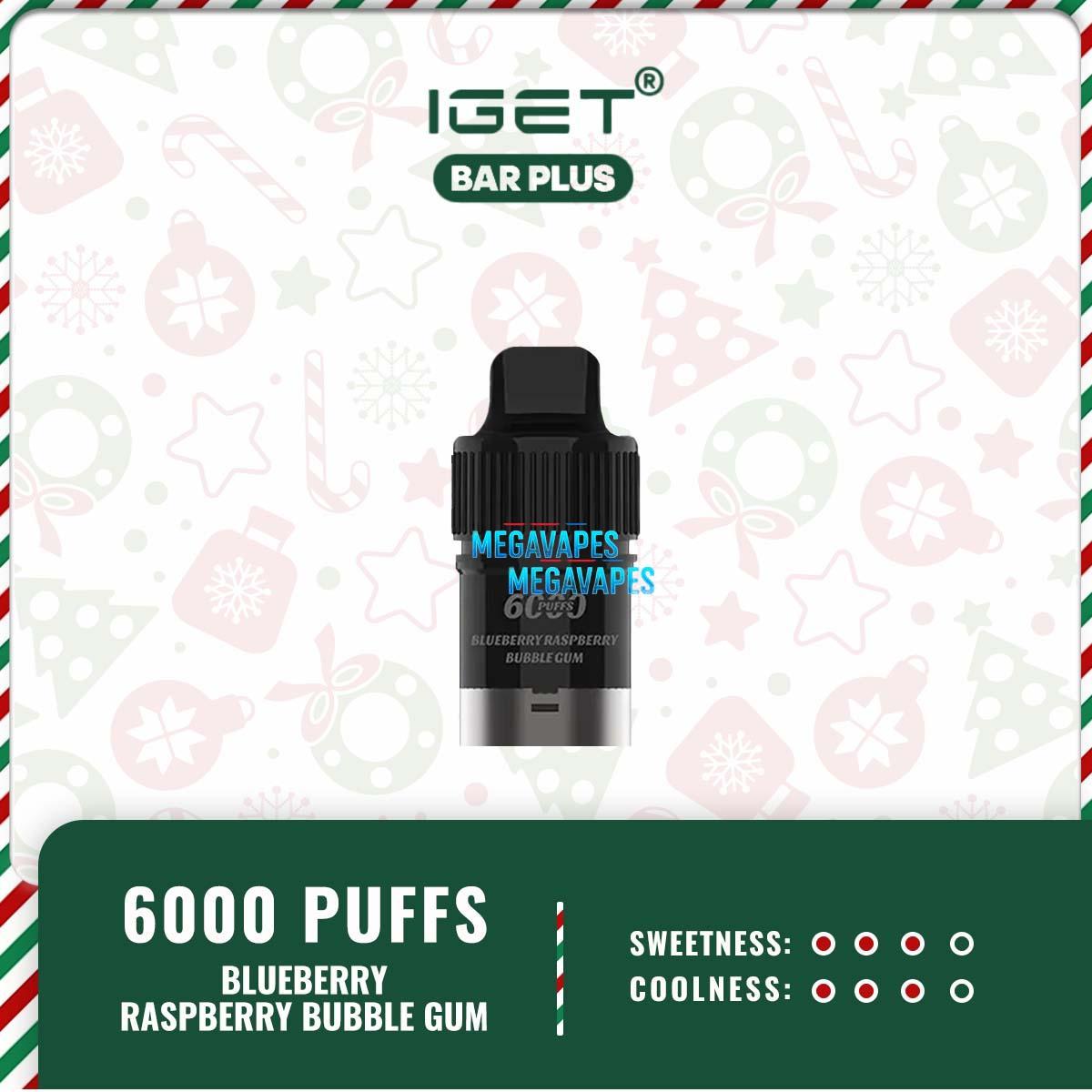 IGET BAR PLUS POD ONLY - BLUEBERRY RASPBERRY BUBBLE GUM
