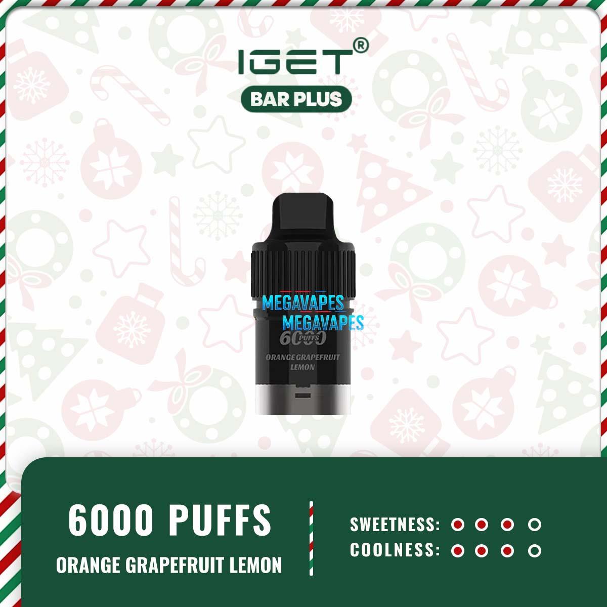 IGET BAR PLUS POD ONLY - ORANGE GRAPEFRUIT LEMON