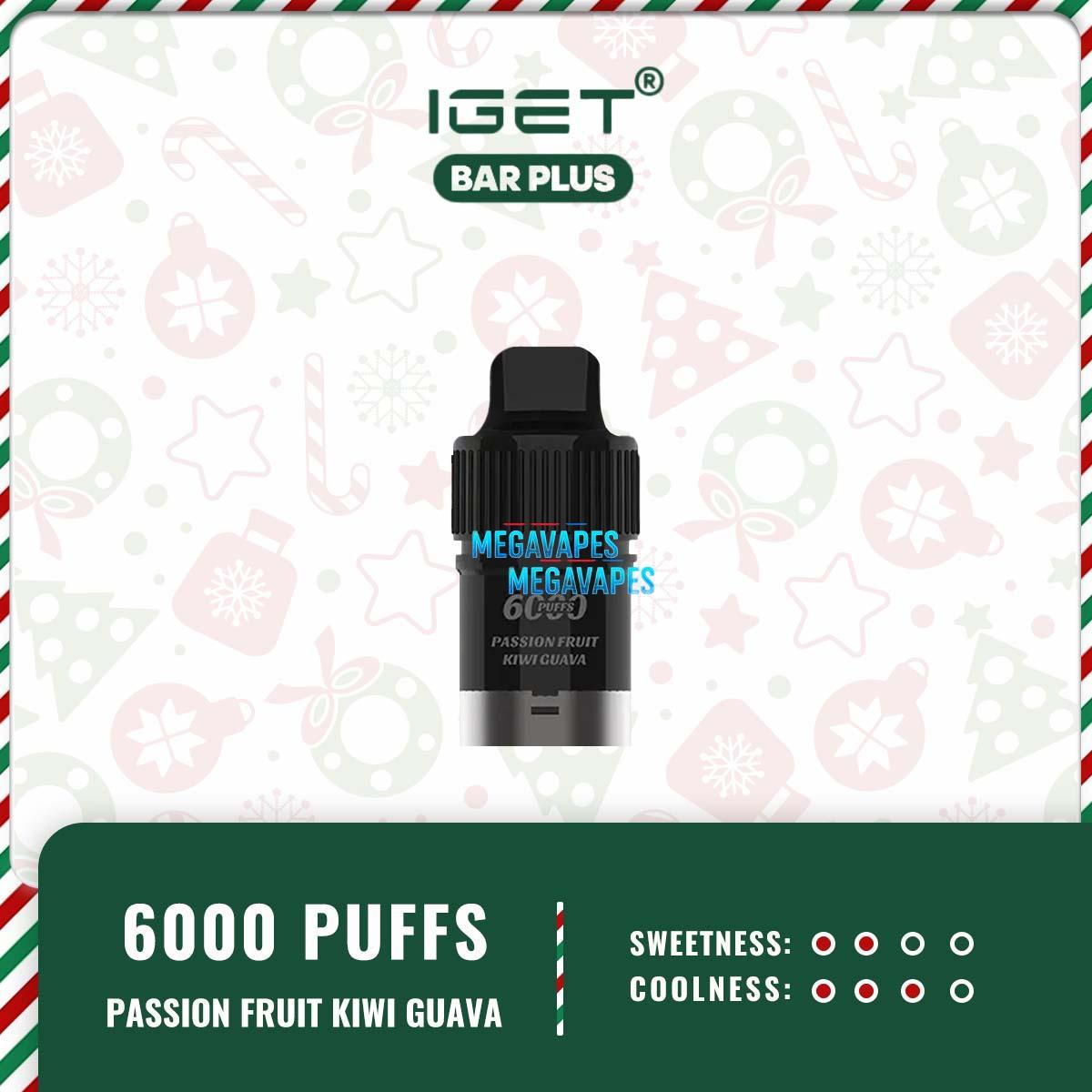 IGET BAR PLUS POD ONLY - PASSION FRUIT KIWI GUAVA