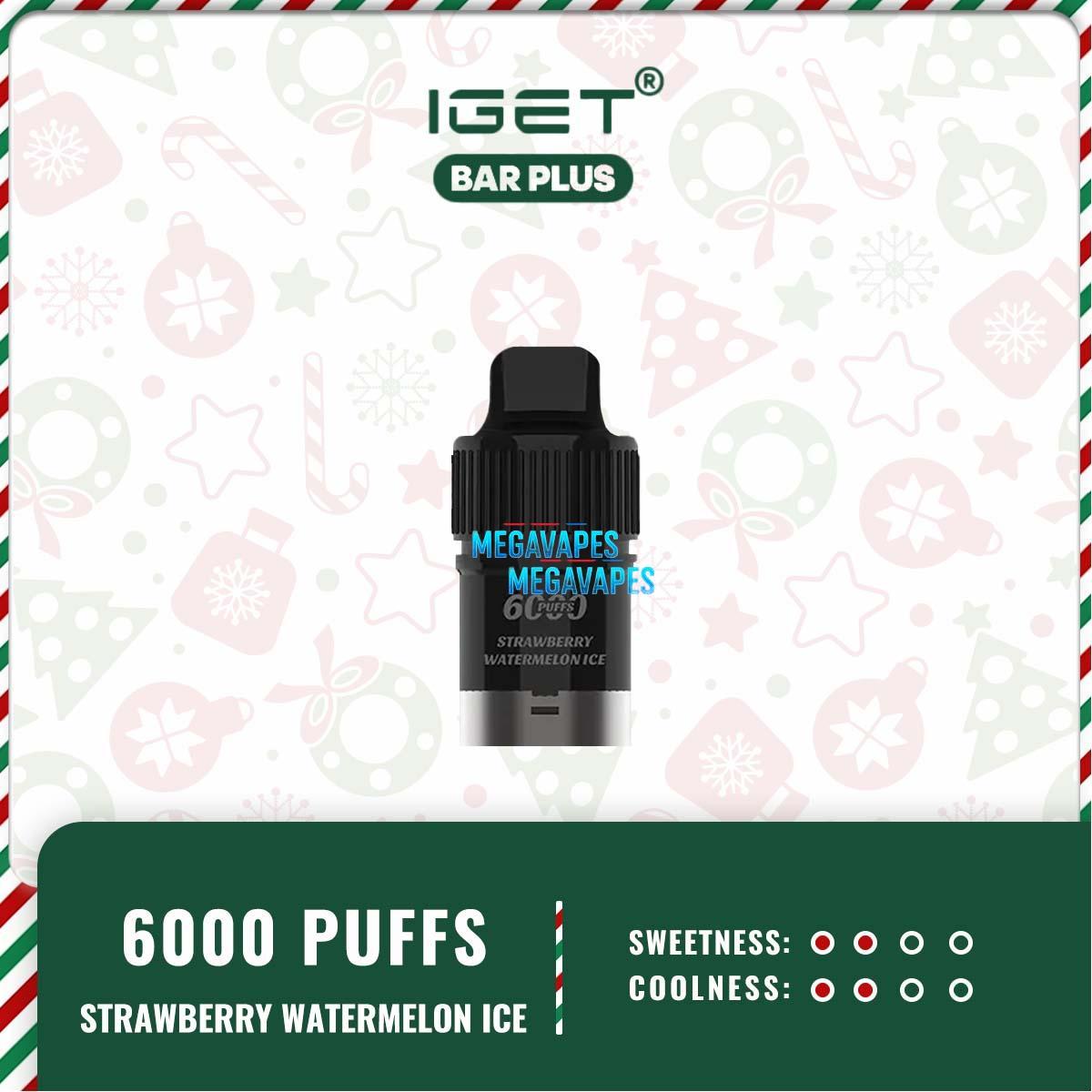 IGET BAR PLUS POD ONLY - STRAWBERRY WATERMELON ICE