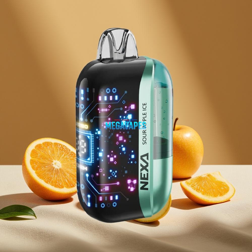 NEXA Ultra 50K Disposable Vape – 20ml, 5% Nicotine, 3D Curved Screen, Sour Apple Ice