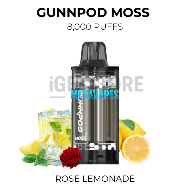 GunnPod Moss 8000 Puffs – Rose Lemonade