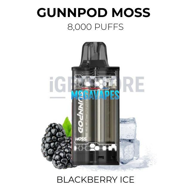 GunnPod Moss 8000 Puffs – Blackberry Ice