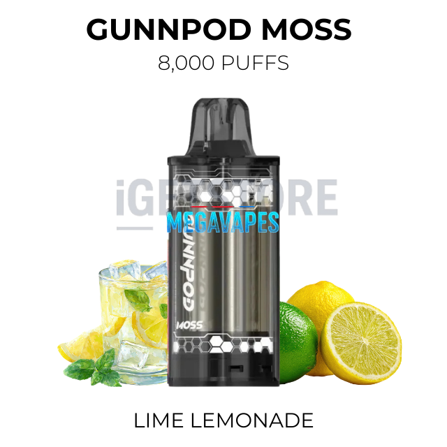 GunnPod Moss 8000 Puffs – Lime Lemonade
