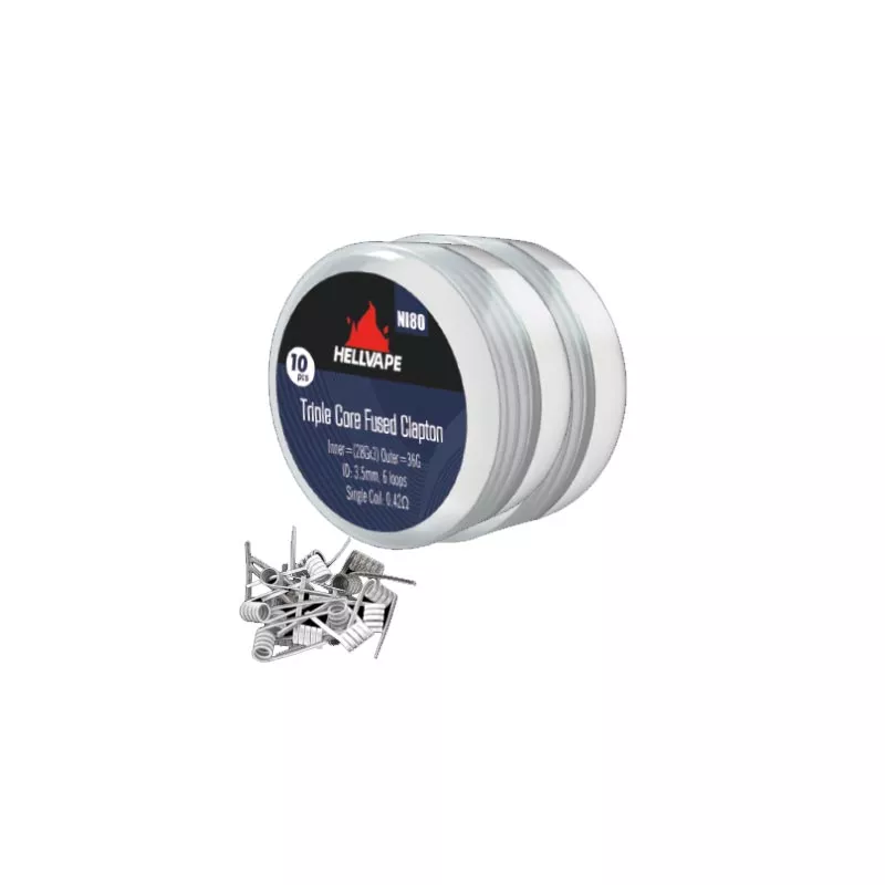 Hellvape Ni80 Triple Core Fused Clapton Prebuilt Wire