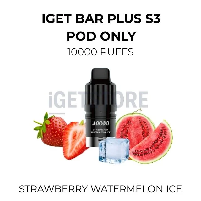 IGET Bar Plus S3 Pod Only 10000 Puffs – Strawberry Watermelon Ice