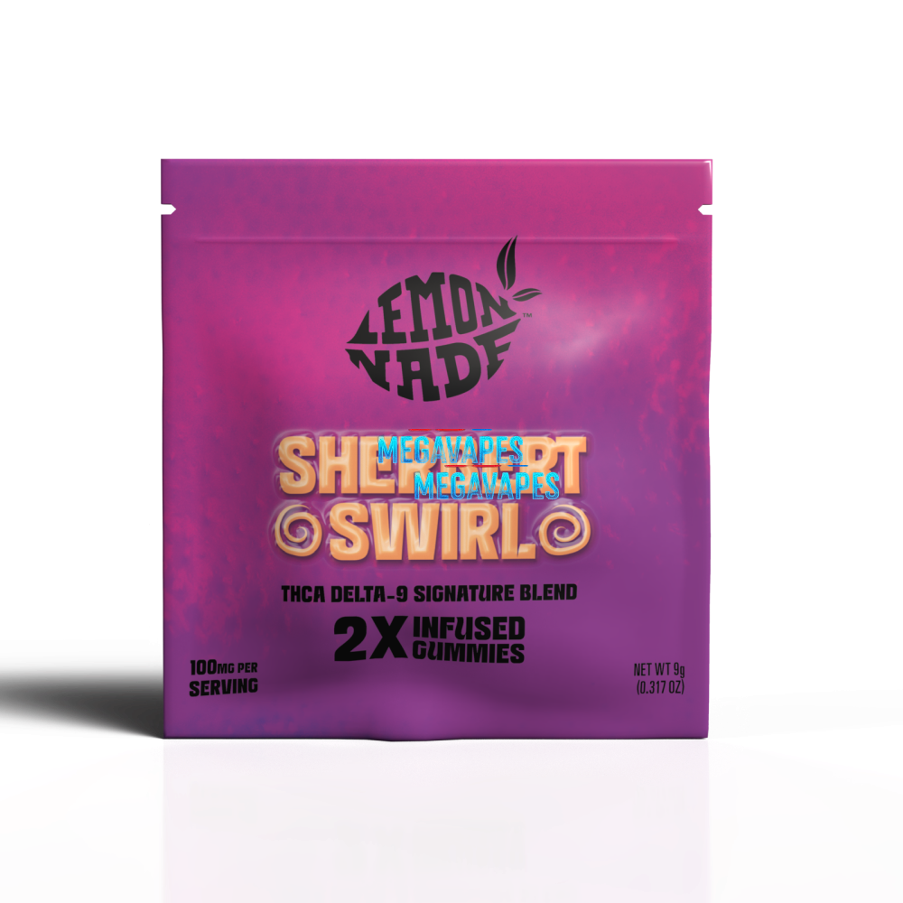 LemonNade - THCA Delta 9 Blend Gummies 2ct Bag - Sherbert Swirl
