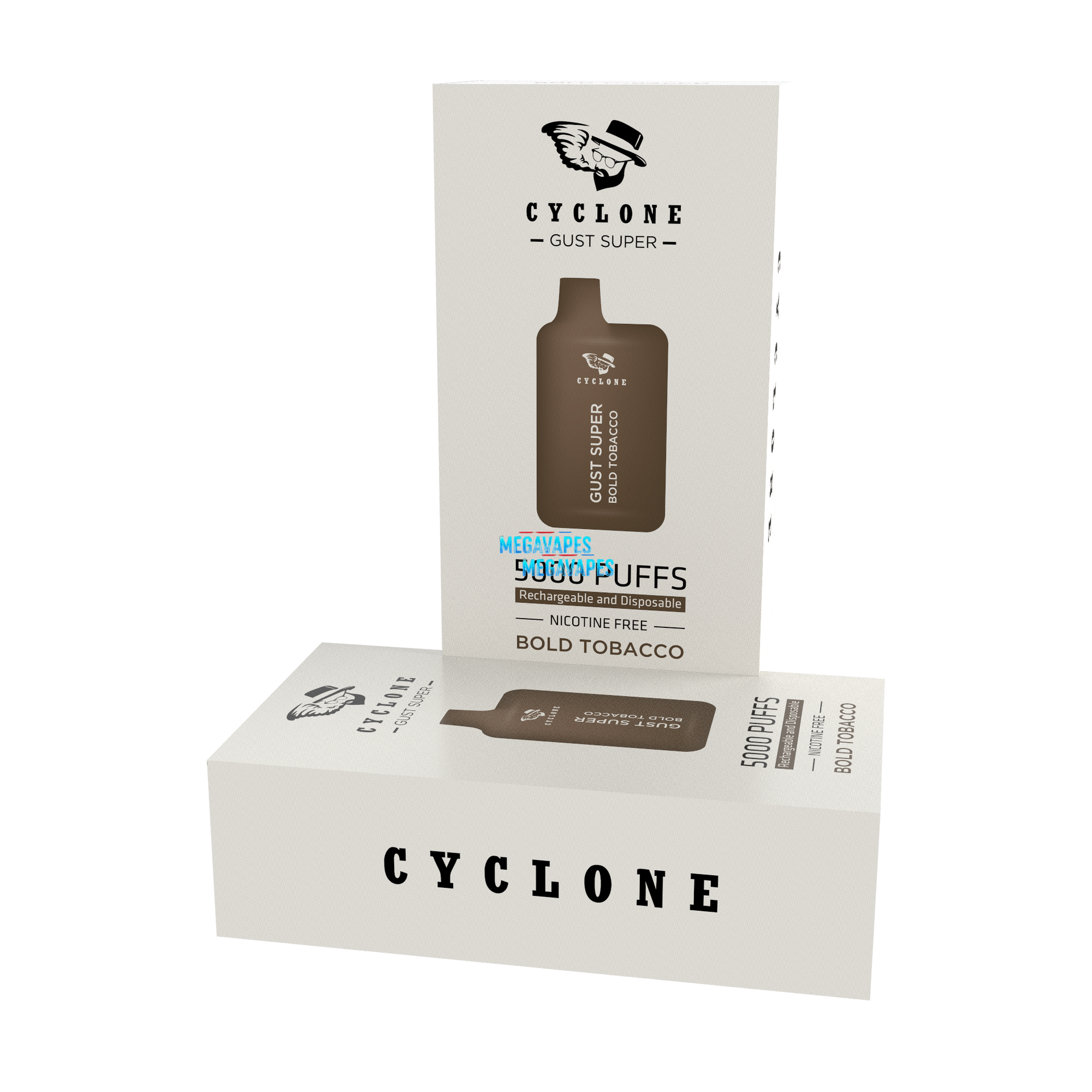 Nicotine Free Gust Super Bold Tobacco Rechargeable Disposable
