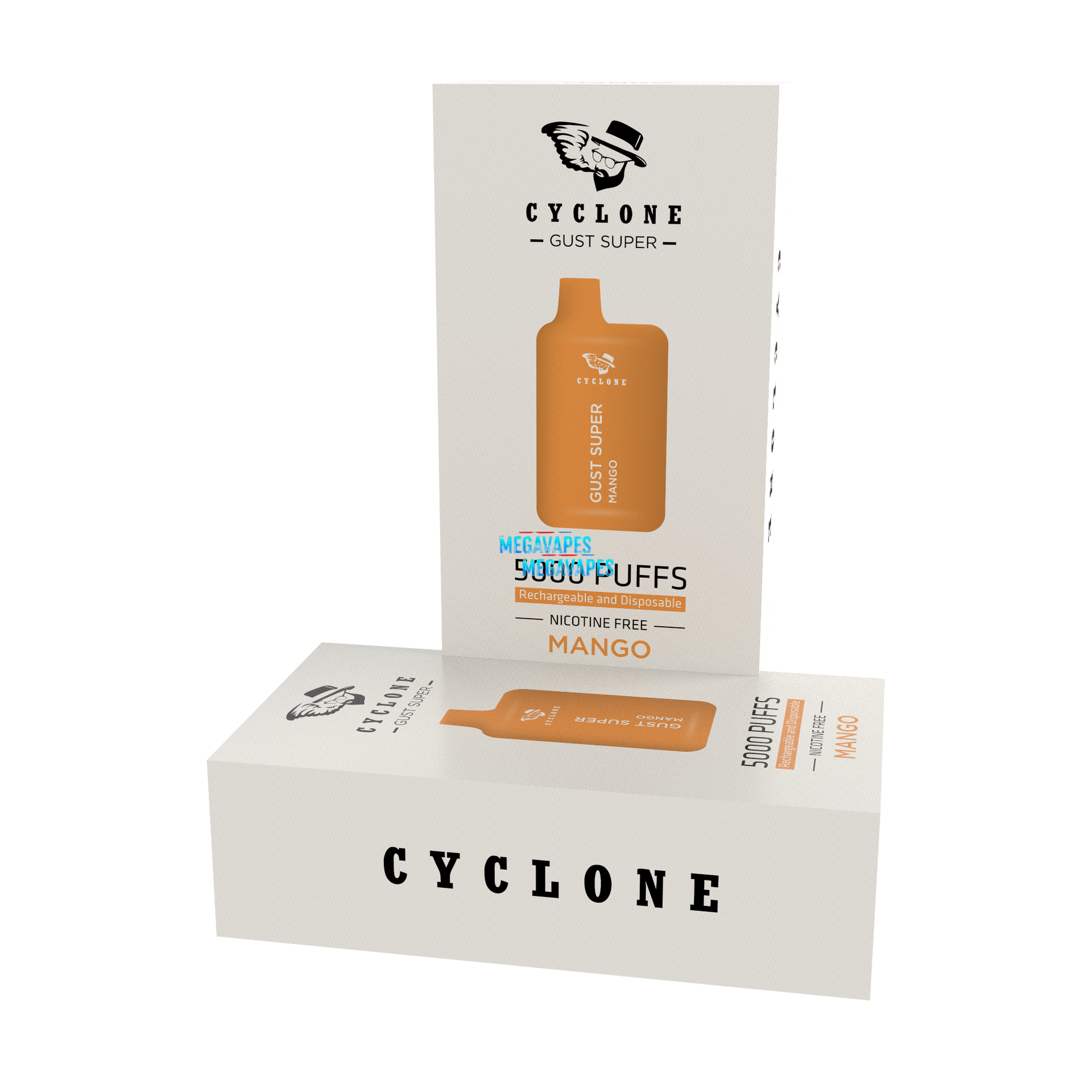 Nicotine Free Gust Super Mango Rechargeable Disposable Vape